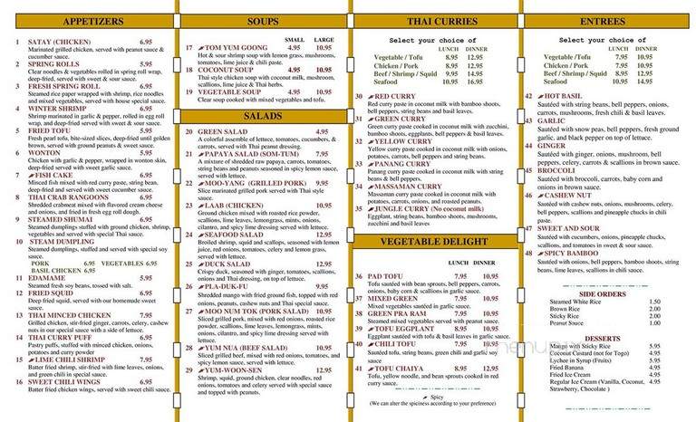 Thai Delight - Newtown, CT menu_pic