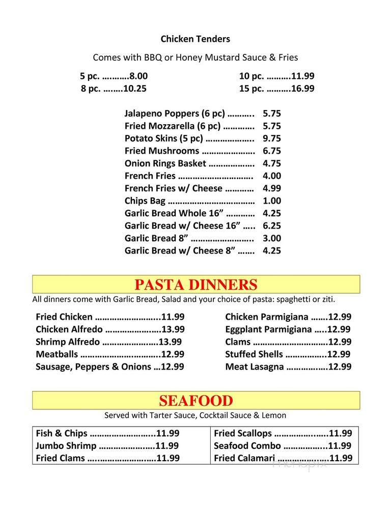Little Mazen Pizza - Simsbury, CT menu_pic