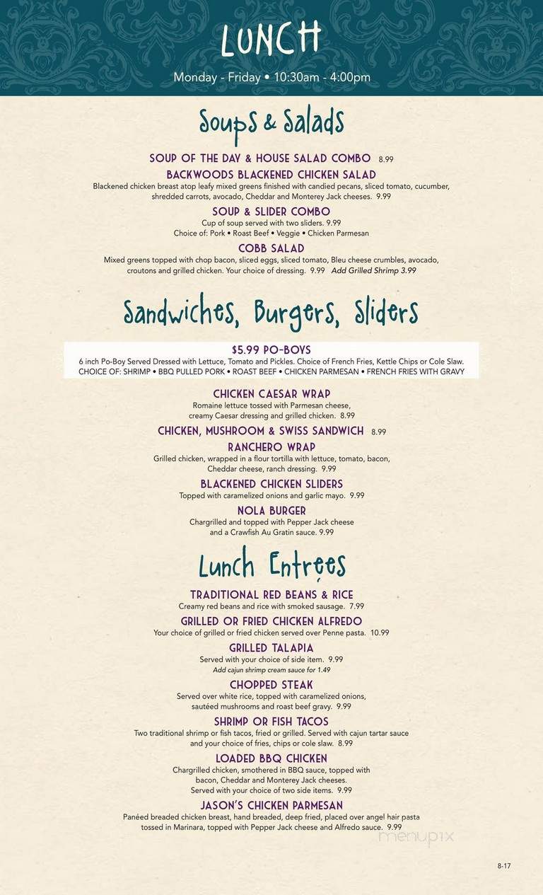 NOLA Southern Grill - Slidell, LA menu_pic