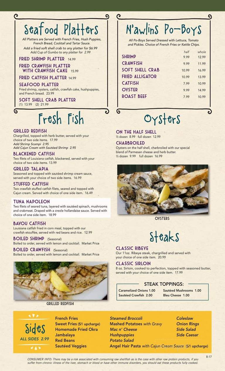 NOLA Southern Grill - Slidell, LA menu_pic