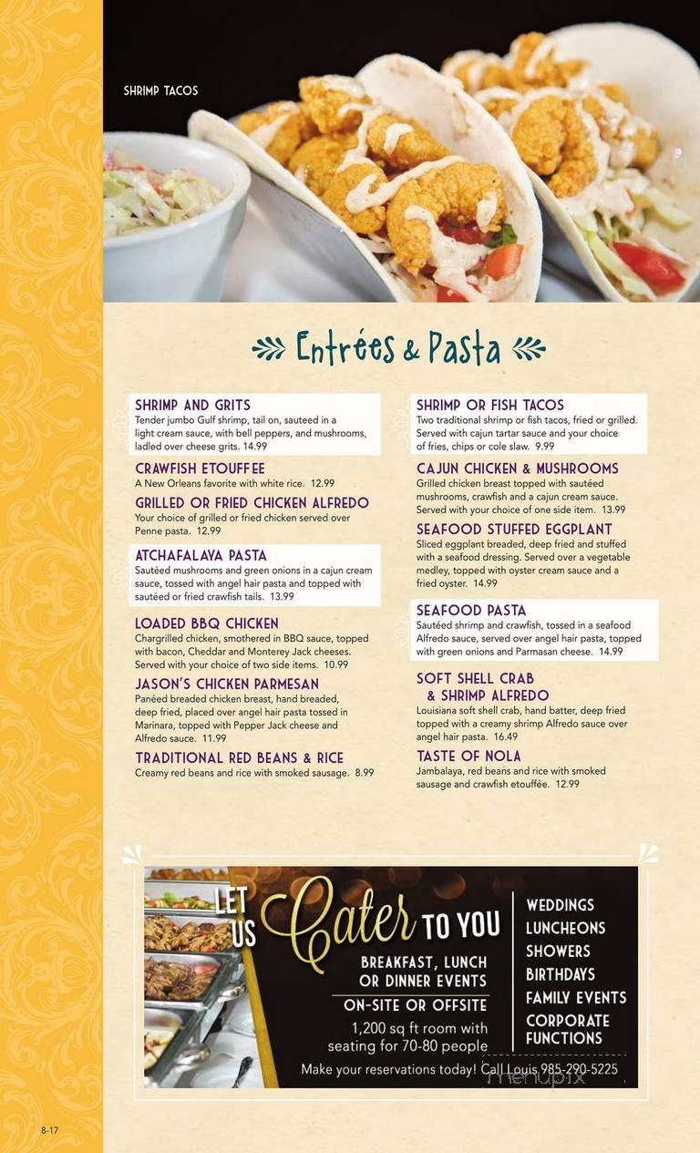 NOLA Southern Grill - Slidell, LA menu_pic