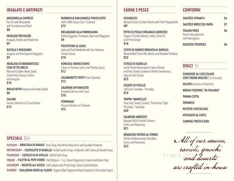 Da Marcella - New York, NY menu_pic