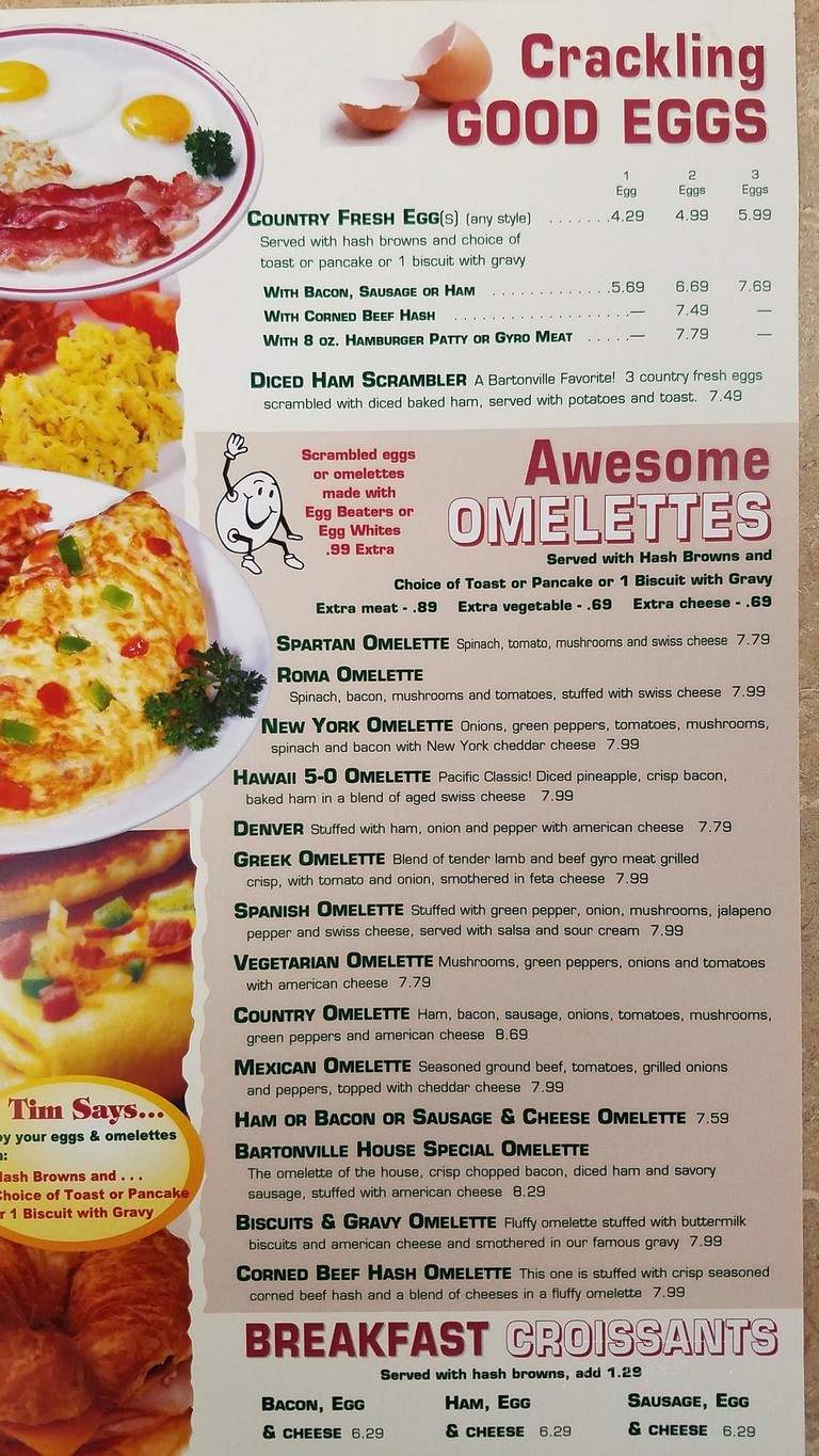 Bartonville Diner - Bartonville, IL menu_pic