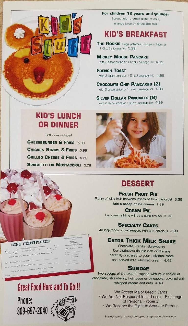 Bartonville Diner - Bartonville, IL menu_pic