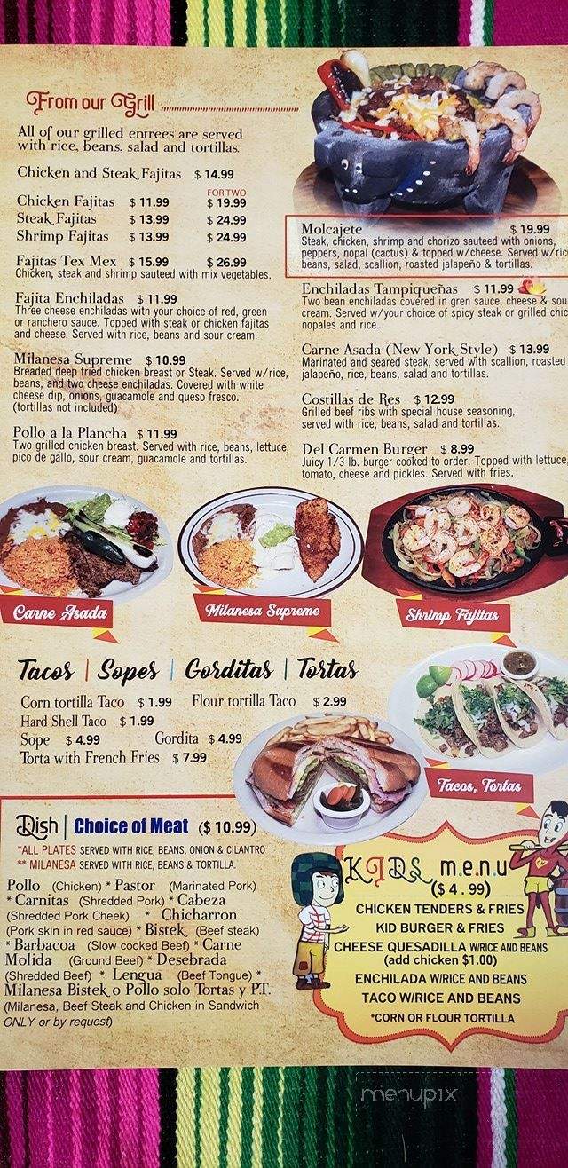 Del Carmen Mexican Store Restaurant - Dade City, FL menu_pic