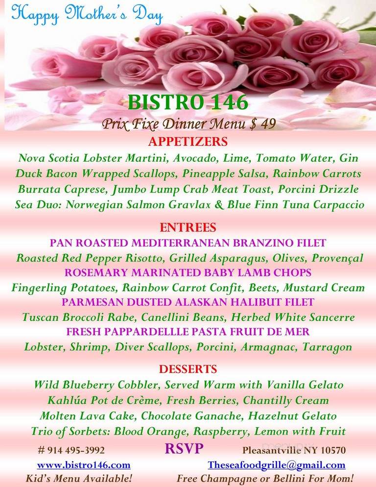 Bistro146 - Pleasantville, NY menu_pic