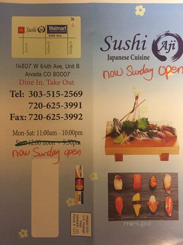 Sushi Aji - Arvada, CO menu_pic