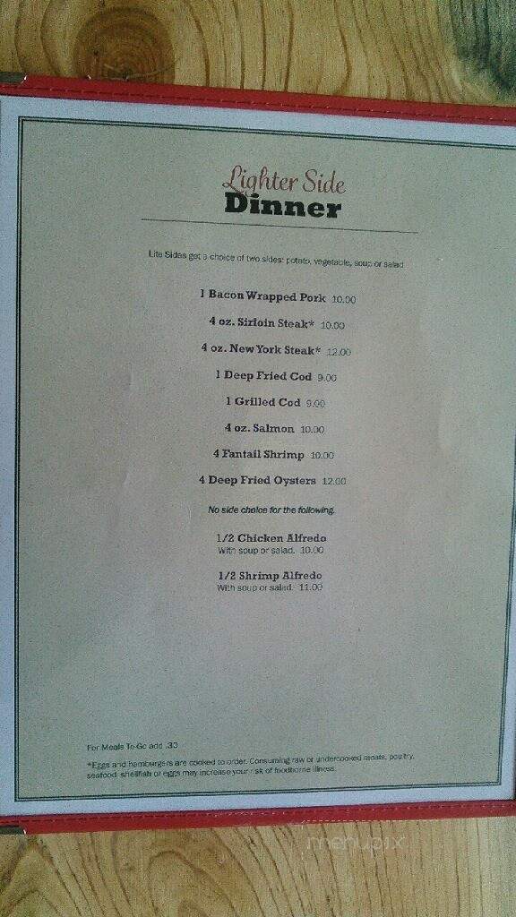 Dusty Spur Cafe - La Grande, OR menu_pic