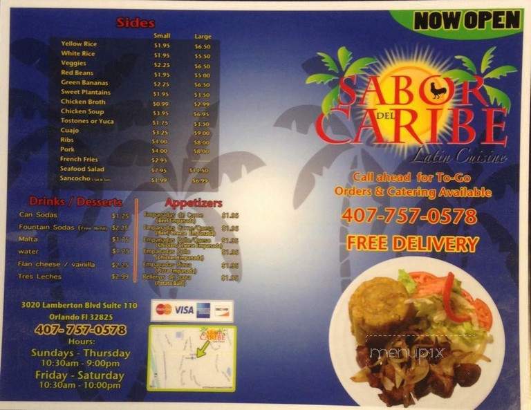 Sabor Del Caribe - Kissimmee, FL menu_pic