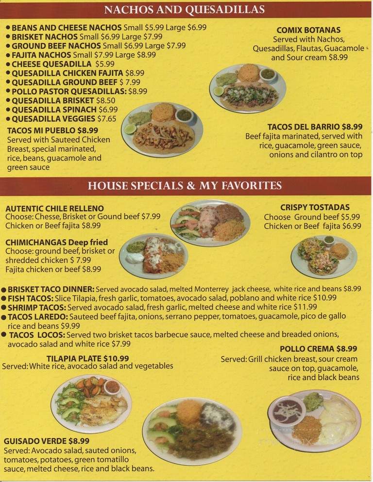 San Roman's Tex Mex - Mabank, TX menu_pic