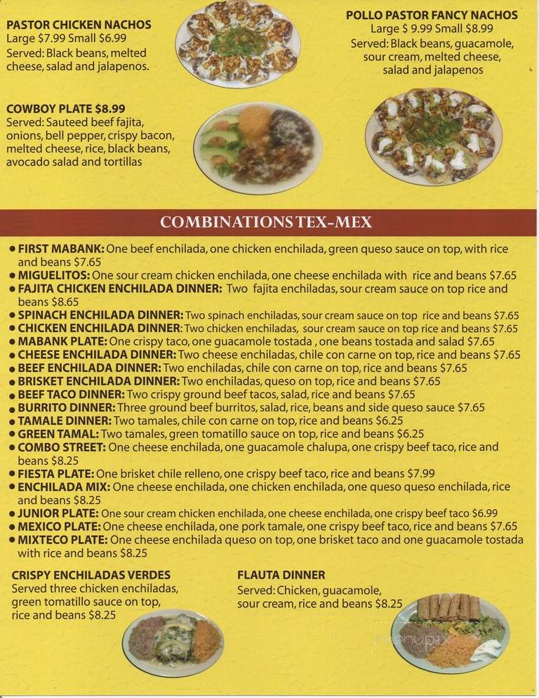 San Roman's Tex Mex - Mabank, TX menu_pic