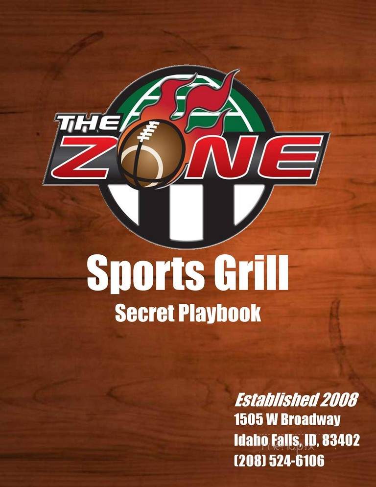 The Zone - Idaho Falls, ID menu_pic