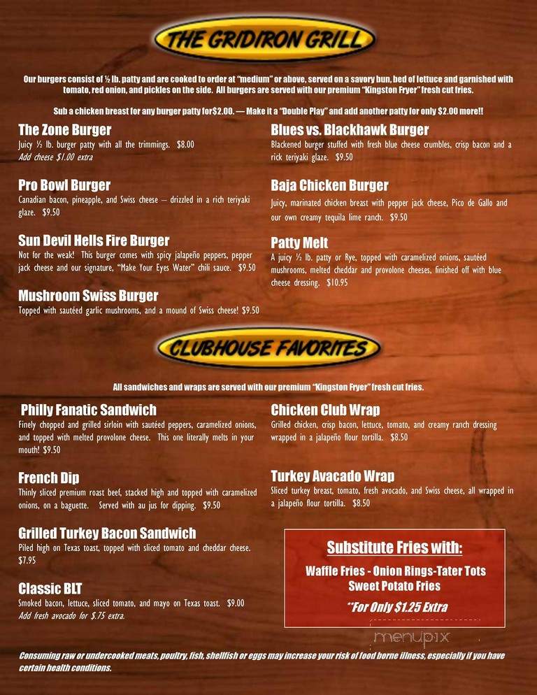 The Zone - Idaho Falls, ID menu_pic