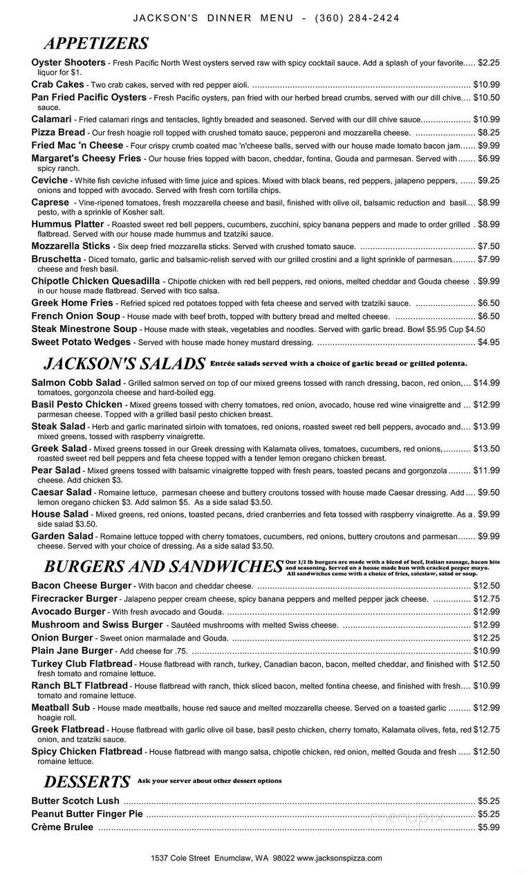 Jackson's Pizza - Enumclaw, WA