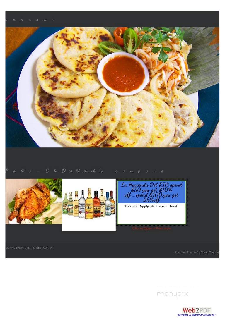 La Hacienda Del Rio - Huntington Station, NY menu_pic