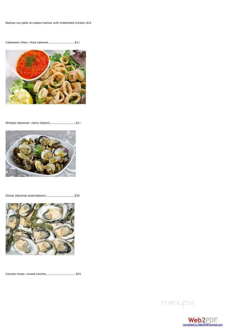 La Hacienda Del Rio - Huntington Station, NY menu_pic
