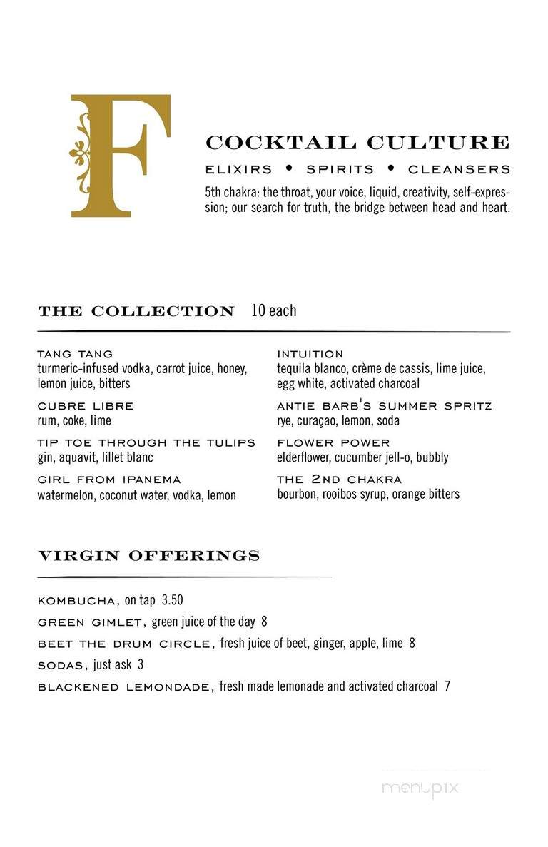 Found Restaurant and Social House - Evanston, IL menu_pic