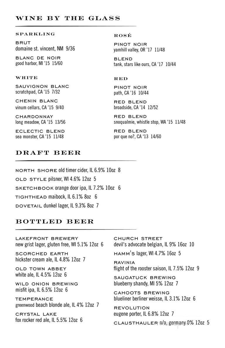Found Restaurant and Social House - Evanston, IL menu_pic