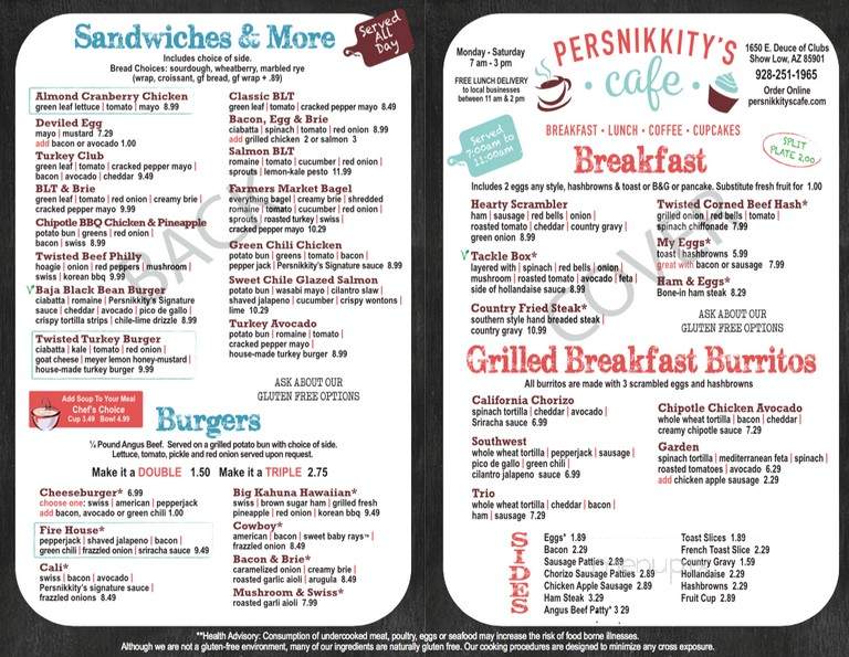 PersNIKKIty's Cafe & Bakery - Show Low, AZ menu_pic