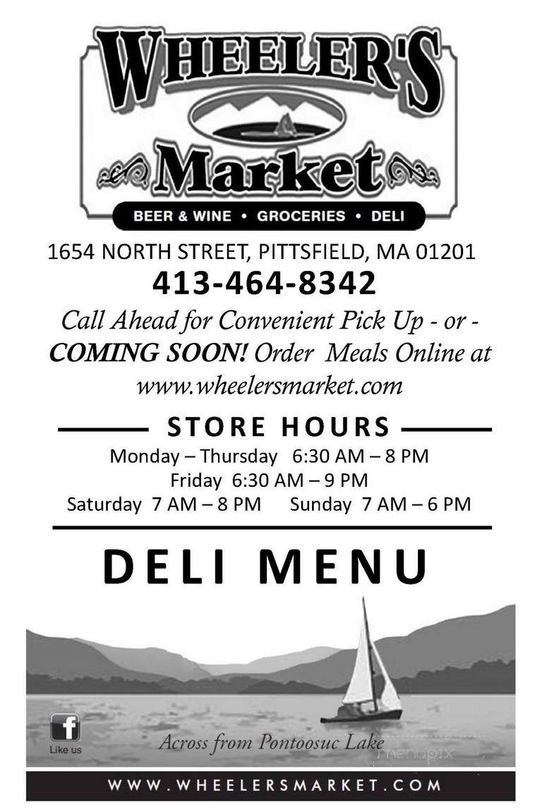 Wheeler's Market - Pittsfield, MA menu_pic
