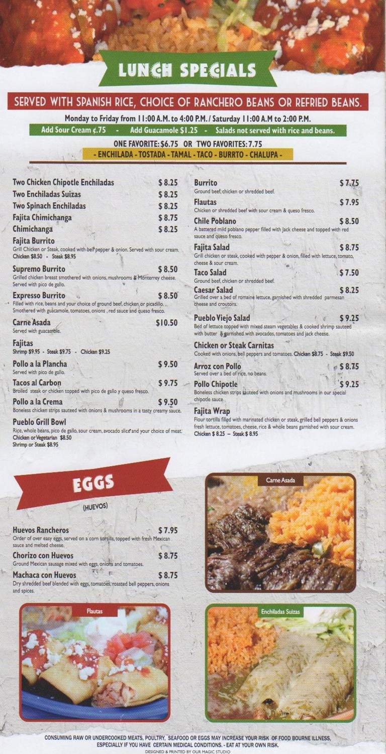 Pueblo Viejo III - Port St Lucie, FL menu_pic