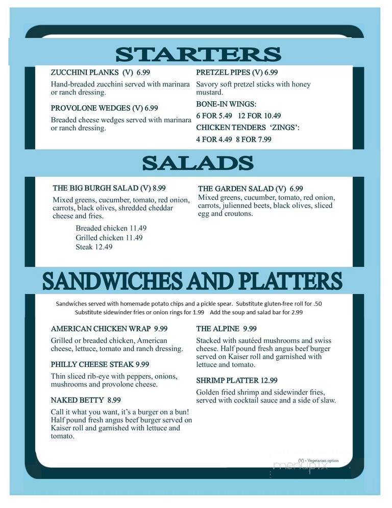Water Works Pub - Greensburg, PA menu_pic