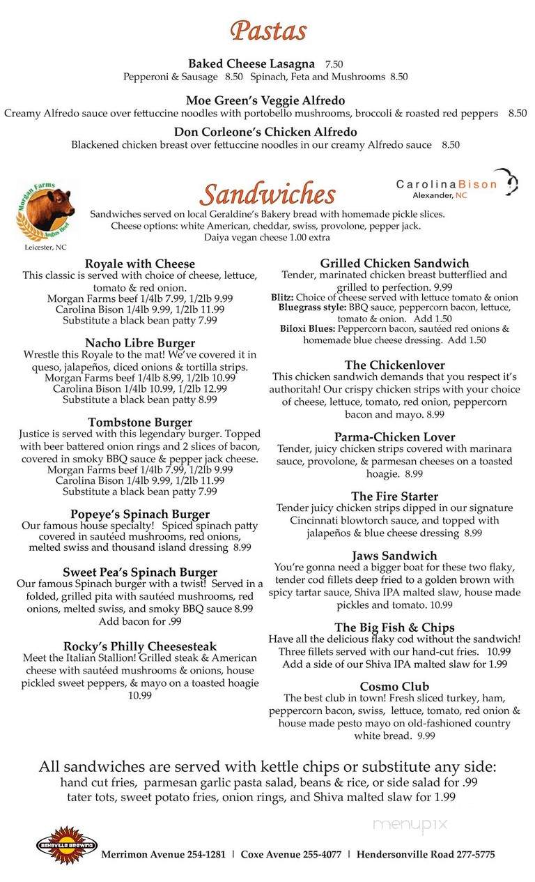 Asheville Pizza Company - Asheville, NC menu_pic