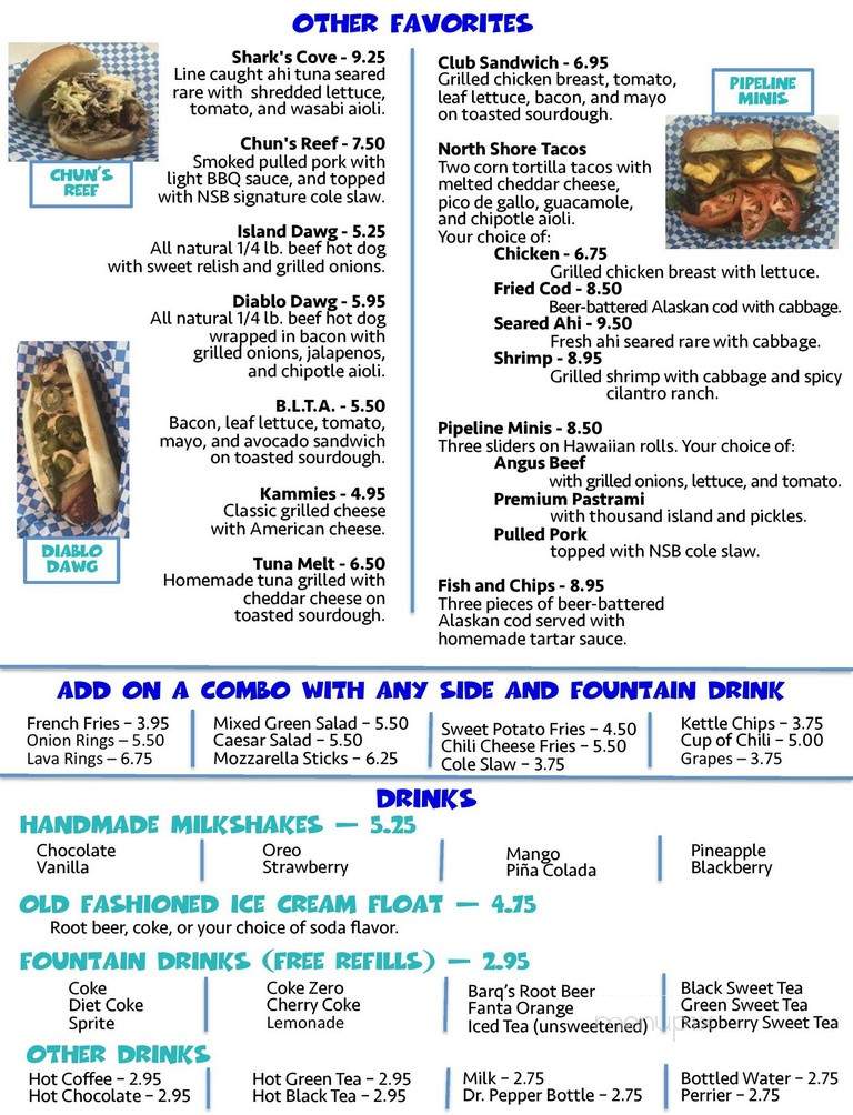 North Shore Burgers - La Canada Flintridge, CA menu_pic
