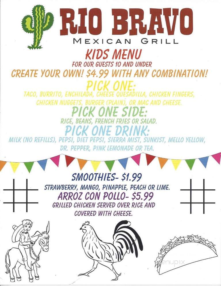 Rio Bravo - Greensboro, NC menu_pic