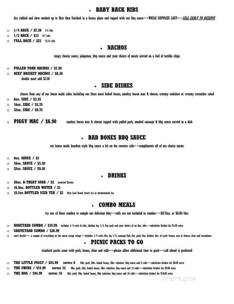 Sliders Grill - Wind Gap, PA menu_pic