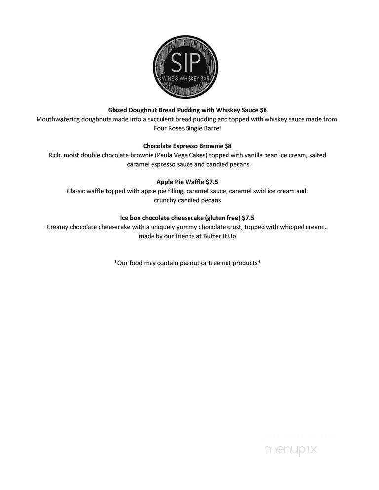 Sip Downtown Brasserie - Huntington, WV menu_pic