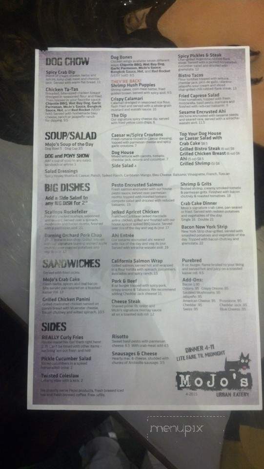 Mojo's Urban Eatery - Salisbury, MD menu_pic