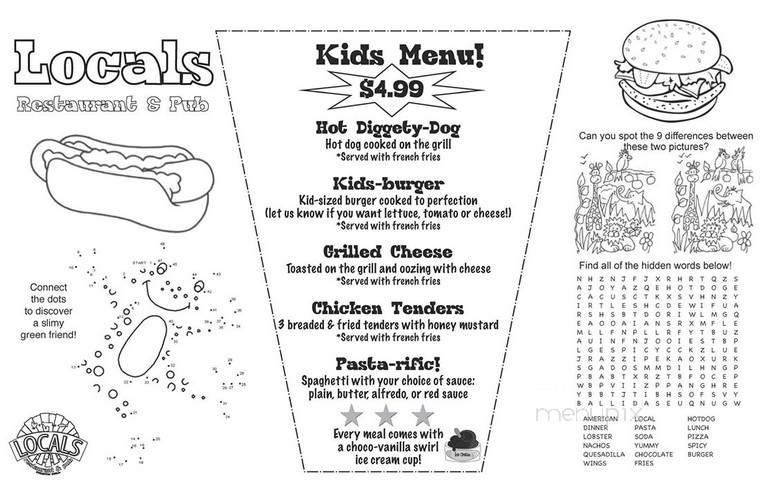 Locals Restaurant and pub - North Hampton, NH menu_pic