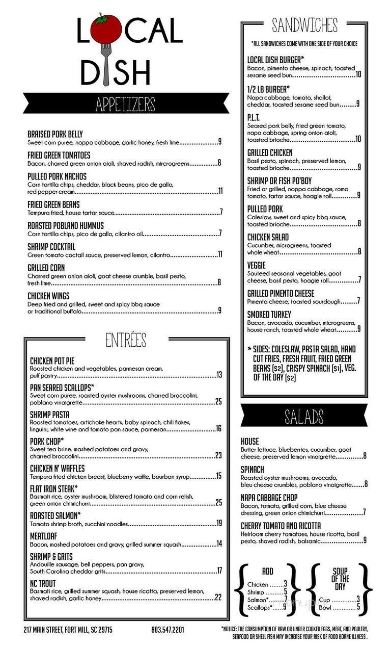 Local Dish - Fort Mill, SC menu_pic