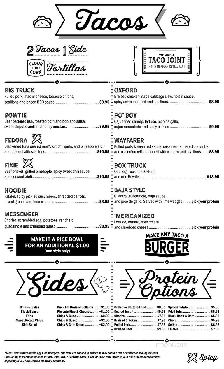 Crafted The Art of The Taco - Greensboro, NC menu_pic