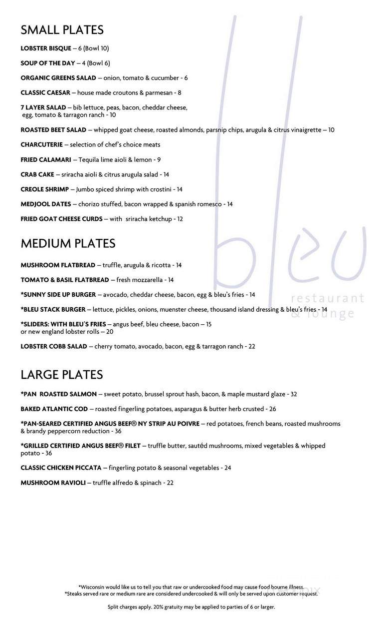 Bleu Restaurant & Lounge - De Pere, WI