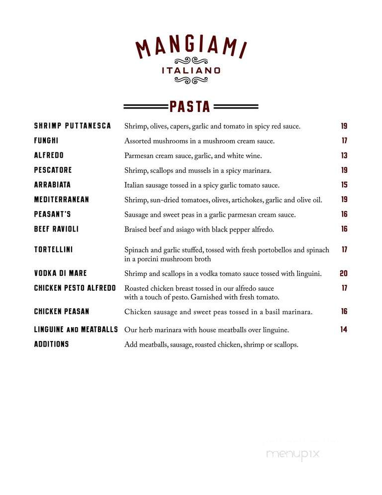 Mangiami Italiano - Fort Atkinson, WI menu_pic
