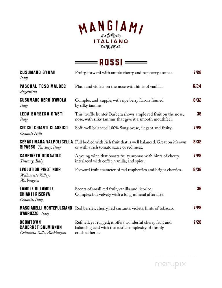 Mangiami Italiano - Fort Atkinson, WI menu_pic