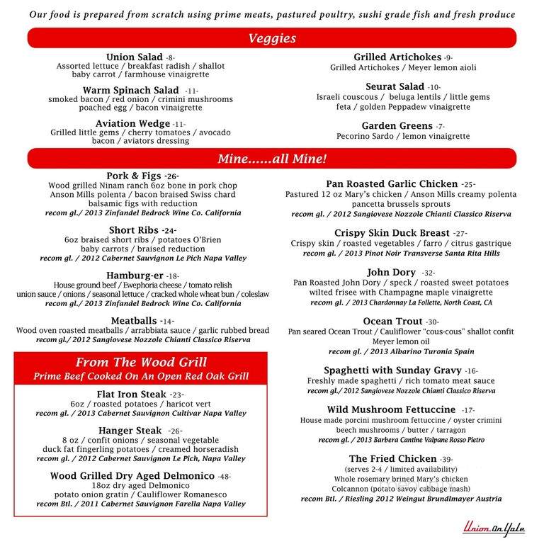 Union on Yale - Claremont, CA menu_pic