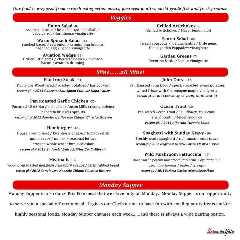 Union on Yale - Claremont, CA menu_pic