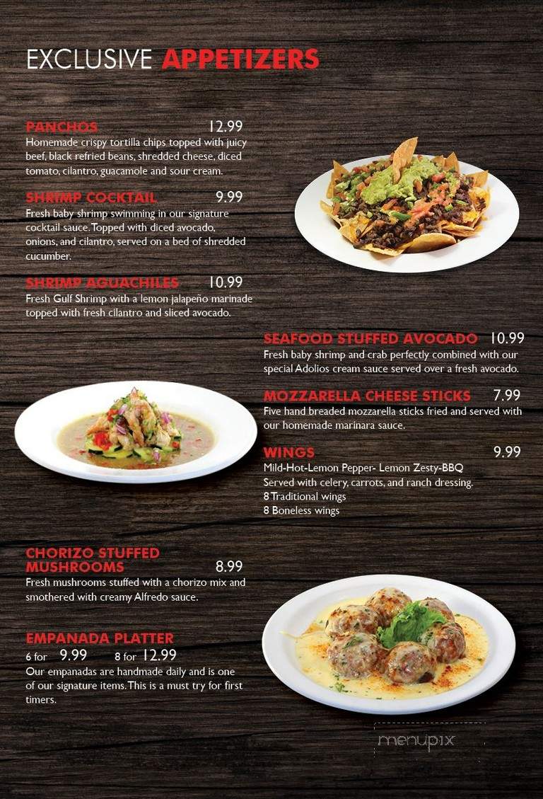 Adolios - Brownsville, TX menu_pic