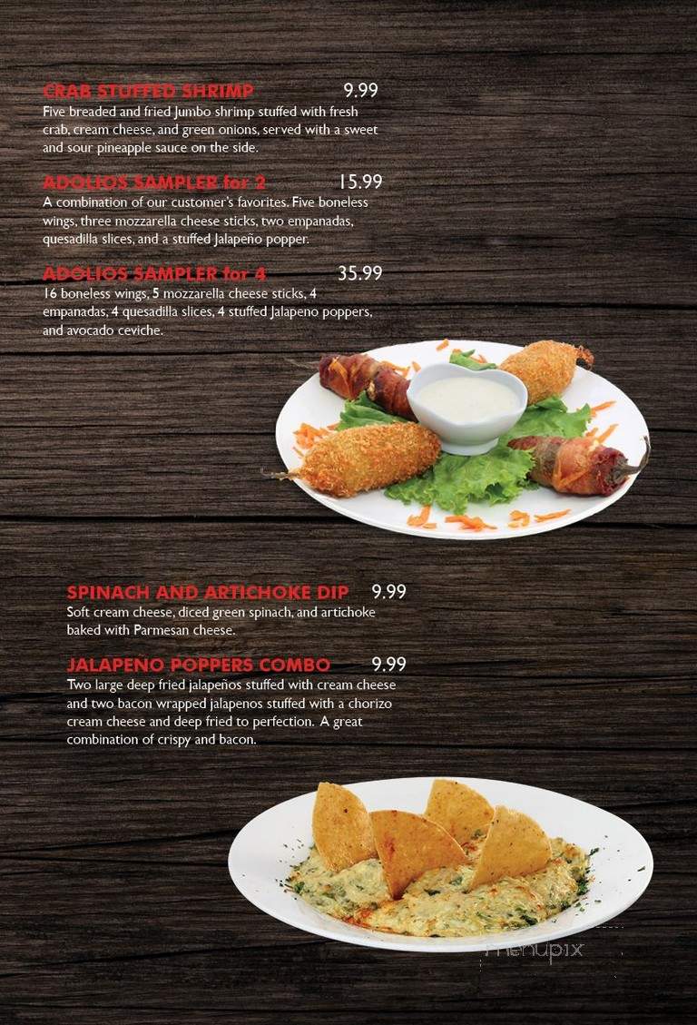 Adolios - Brownsville, TX menu_pic