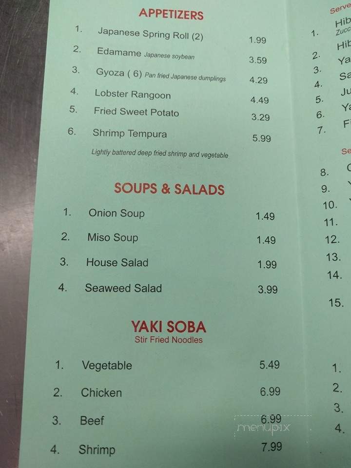 Yamato - Glasgow, KY menu_pic