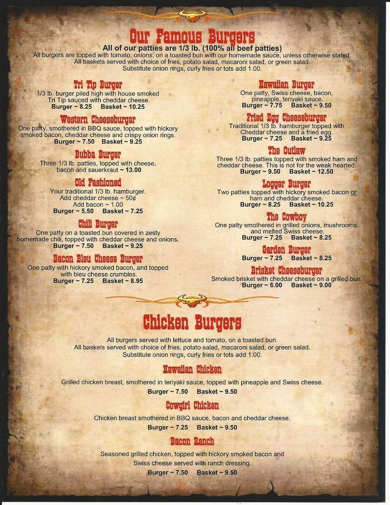 Creekside Gas & Grill - Sutherlin, OR menu_pic