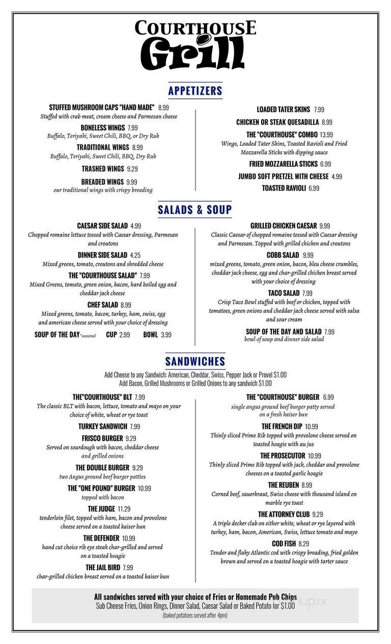 Courthouse Grill - Hillsboro, MO menu_pic