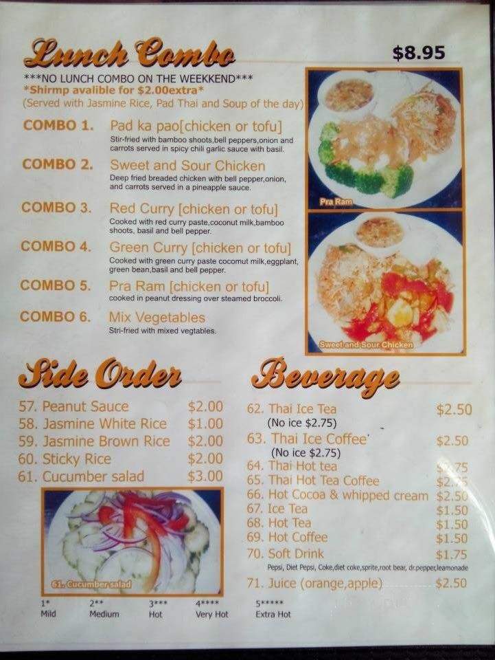 Thai Orchard Restaurant - Port Orchard, WA menu_pic