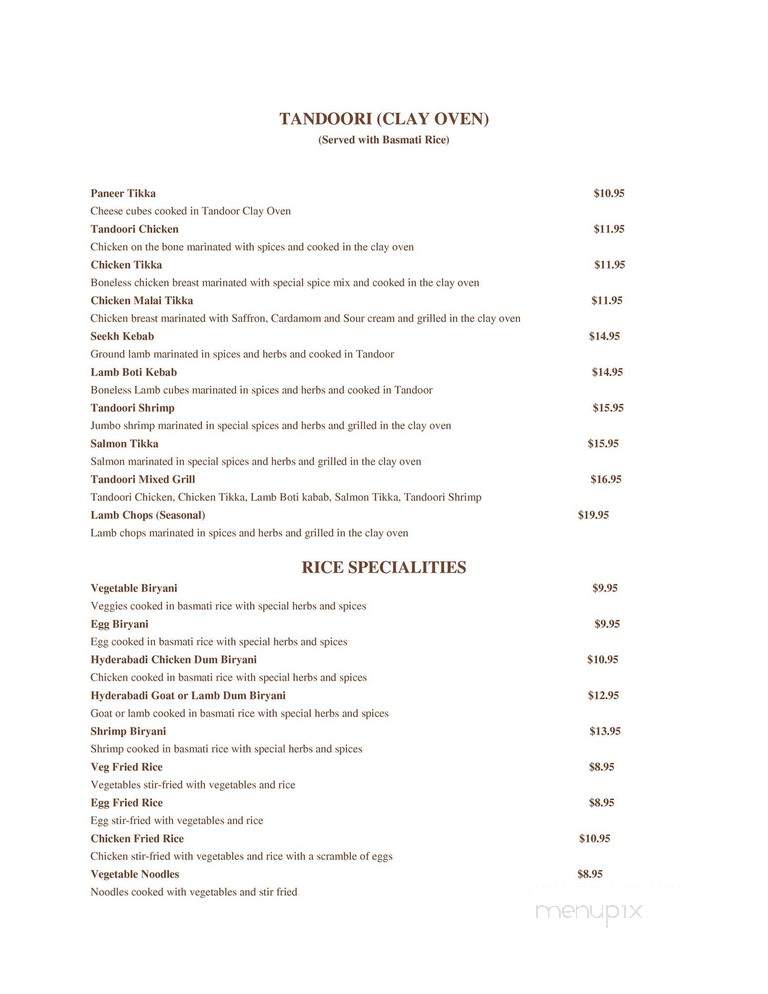 Curry Point - Bentonville, AR menu_pic