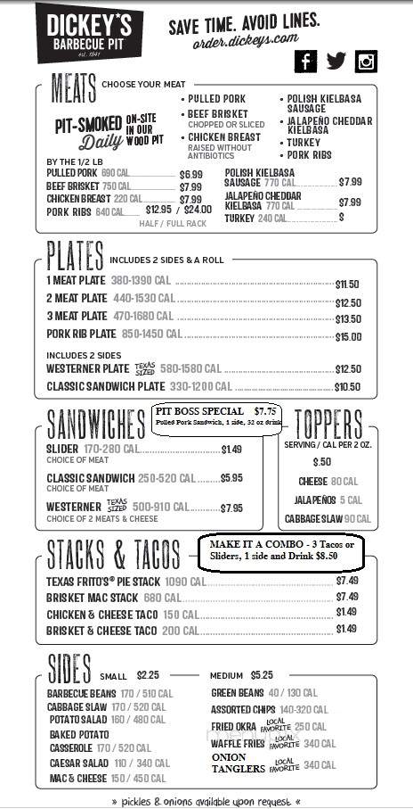 Dickey's Barbecue Pit - Winchester, VA menu_pic