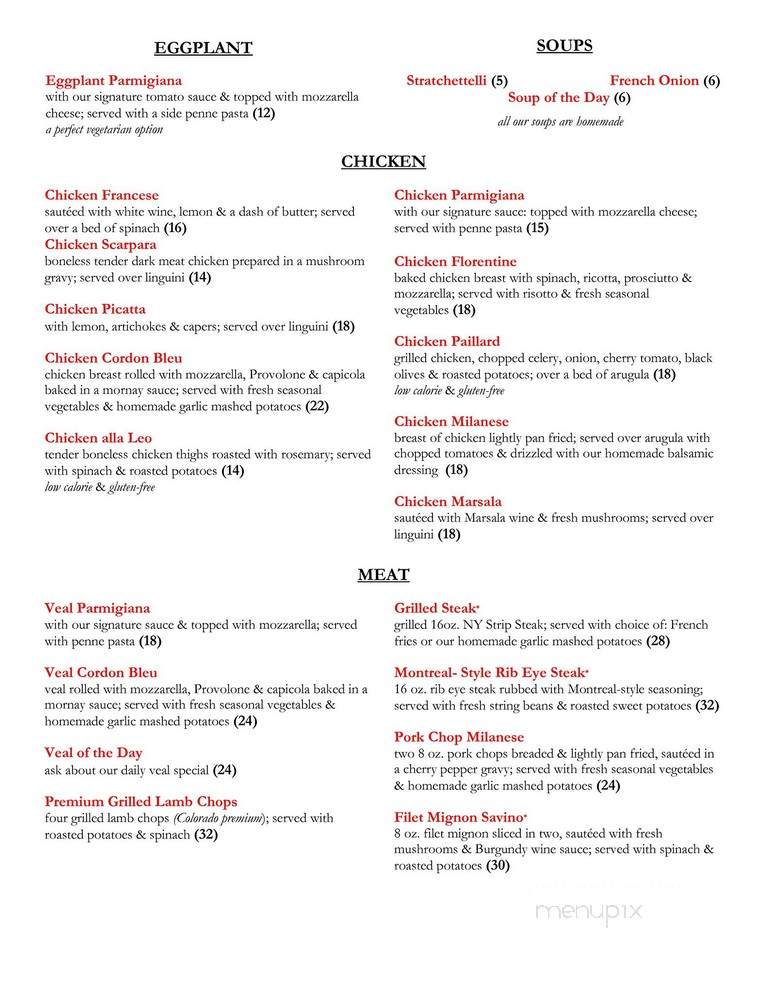 Savino's Hideaway - Mount Sinai, NY menu_pic