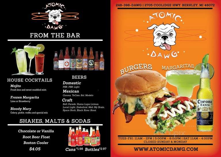Atomic Dawg - Berkley, MI menu_pic